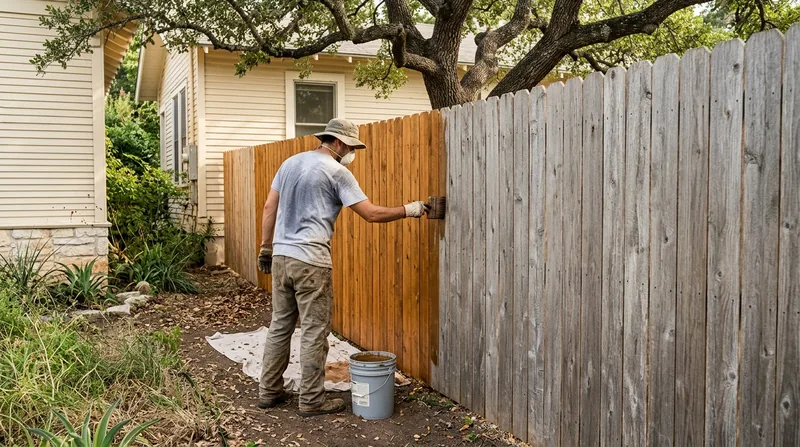 Fence Staining & Restoration Austin