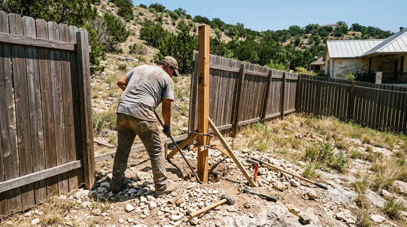 Fence Post Repair & Replacement Austin